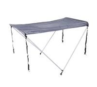 Tendalino Parasole per Barca Gonfiabile, Impermeabile, per Kayak, Canoa, Pesca, Barca D'assalto 63x47x43 Pollici Grigio
