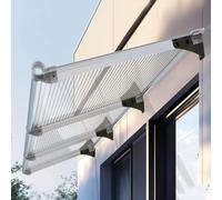 Tendalino per Finestra,Parapioggia Tettoia Tenda da Veranda per Esterno,Tettoia per Porta e Ingresso Protezione Uv da Pioggia e Neve,per Balcone Finestre e Porte (120x370cm)