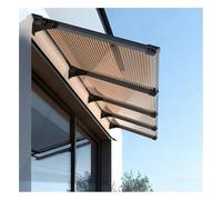 Tendalino per Finestra,Pensilina Tettoia per Porta Anteriore，Copertura in Policarbonato+base in acciaio al carbonio ， Inclinazione verso il basso di 20°(100x400cm/39x158in)