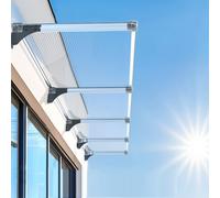Tendalino per Finestra,Tenda da Veranda,Parapioggia Tettoia Pensilina Tettoia per Porta Balcone Esterno Protezione Uv da Pioggia e Neve,Silenziosa Tettoia Modulabile (40x480cm/16"x189")