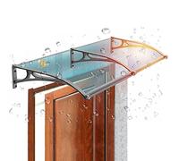 Tendalino per porta, tettoia per lavabo grande Tettoie per coperture resistenti alla pioggia di neve Tettoia per esterni con staffa in alluminio Dimensioni personalizzate (Colore: Nero, Dimensioni: 60