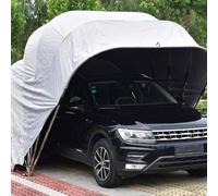 Tendalino pieghevole e retrattile per auto, tettoia per auto in acciaio inox con serratura a combinazione in metallo, garage portatile, per parcheggio auto e camion(White,6x2.5x2.5m)