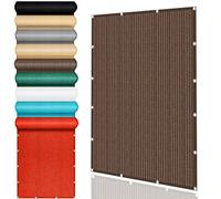 Tendalino rettangolare resistente alle intemperie con protezione UV al 98% for giardino, cortile, balcone, rete ombreggiante occhielli(Brown,80x150cm)