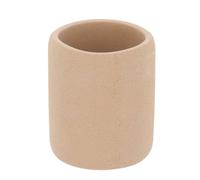 Tendance - Bicchiere Rotondo Effetto Grezzo in poliresina 350 ml - ocra