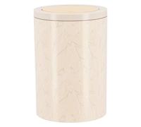 Tendance - Cestino dei rifiuti in abs stampato con coperchio a pressione in stile bambù 5 l - botanico