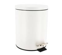 Tendance - Cestino della spazzatura rotondo in metallo da 5 l - bianco