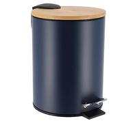 Tendance - Cestino per rifiuti in metallo con freno a caduta da 2,5 l - blu bambù