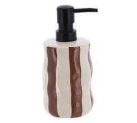 Tendance - Dispenser di sapone in gres graffiato 350 ml - moka