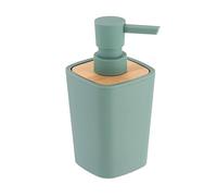 TENDANCE Dispenser di sapone Rubber da 380 ml realizzato in ABS e bambù verde, diametro 8 x 11 cm