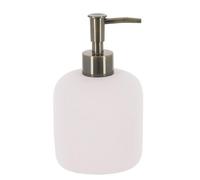 Tendance - Distributore di Sapone Rotondo, Effetto Grezzo, in poliresina, con Pompa in Bronzo, 400 ml - Avorio