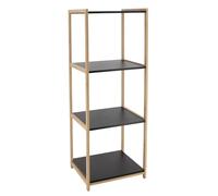Tendance - Mobili in bambù 4 ripiani in mdf nero - bambù nero