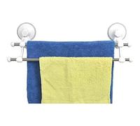 Tendance - Portasciugamani 2 barre in acciaio inossidabile su ventose - bianco