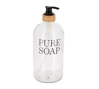 Tendance - Sapone Puro 1l Dispenser di Sapone in Vetro/bambù - Trasparente