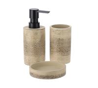Tendance - Set con Dispenser di Sapone e portasapone in Cemento - Naturale - Bagno - Accessorio da Bagno Indipendente