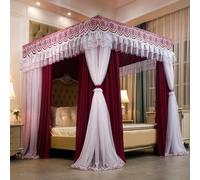 Tende a baldacchino per Letto - Set di 4 Pezzi per la Privacy per camere da Letto, dormitori e Appartamenti - Migliora Il Comfort del Sonno, Lo Stile e la serenità nel Tuo Spazio