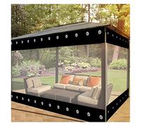Tende a baldacchino trasparenti per esterni, antivento e impermeabili, in PVC, dimensioni personalizzate, 3,5 x 2,4 m, per una maggiore protezione dagli agenti atmosferici, ideali per patio e giardino
