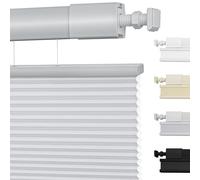 Tende a nido d'ape senza fili a nido d'ape per casa, camera da letto, ufficio, grigio, 61 cm di larghezza x 183 cm di altezza, senza trapano, design dall'alto verso il basso e verso l'alto