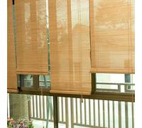 Tende a pacchetto personalizzate in bambù per finestre, tonalità in legno naturale, per interni, per sale da tè e studi, 120 x 240 cm