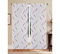 Tende a pannello Madrid 60 cm - coppia tende semitrasparenti in jacquard moderne ed eleganti, disponibili in vari colori, facili da lavare e subito pronte da appendere (Bordeaux, 60x240 cm)