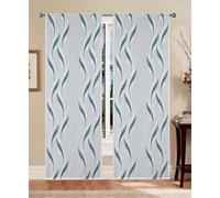 Tende a pannello Madrid 60 cm - coppia tende semitrasparenti in jacquard moderne ed eleganti, disponibili in vari colori, facili da lavare e subito pronte da appendere (Ottanio, 60x240 cm)