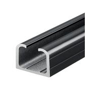 Tende a pannello scorrevole for portefinestre, kit di ferramenta for porte a soffietto con altezza ridotta e binario singolo tagliabile, binari di ricambio resistenti e robusti(Black,250cm)