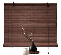 Tende a Rullo in Bambù 110 x 155 cm con Sollevatori Anti-Uv Privacy Arella in Canna di Bambù per Interni Esterni Personalizzate, E