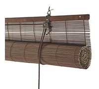 Tende a Rullo in Bambù da esterno e interni Tenda di Bamboo Naturale Tapparella di Bambù Avvolgibile per Porte e Finestre Cortina Romane di ventilazione Protezione solare STORESDECO Scuro 150x175 cm