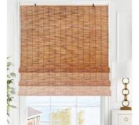 Tende a rullo in bambù for protezione solare da esterni, tende in bambù for schermatura della privacy del patio, tende romane retrò con sollevamento, tende in canna naturale for finestre interne(40x60
