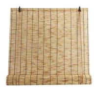 Tende A Rullo in bambù per Esterni E Interni, L 40 45 60 80 110 115130 150 155 165cm Tapparella Avvolgibile in bambù Filtro della Luce,Tende di bambù(Naturale Nera Linea)