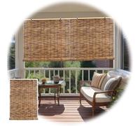 Tende a rullo in bambù per la privacy esterna, facile da installare, protezione solare per patio, terrazza e finestre, 25 x 17075 x 195 cm (160 x 185 cm)