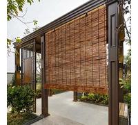 Tende a Rullo per Esterno,Tende a Rulli di Bambù,Tenda Parasole della Partizione,Tende Romane Tessute a Mano,Tenda di bambù Oscurante,Tende in Reed Naturali,per Finestra Interni Esterni Giardino ( Siz