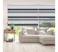 Tende a rullo per interni Giorno e Notte Premium cassonetto e catenella in alluminio, di alta qualità, Tenda a rullo per interni Doppio strato per finestra Storesdeco 100 x 250 cm Tricolore