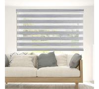 Tende a rullo per interni Giorno e Notte Premium cassonetto e catenella in alluminio, di alta qualità, Tenda a rullo per interni Doppio strato per finestra Storesdeco 200 x 250 cm Grigio