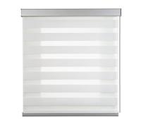 Tende a rullo per interni Giorno e Notte Premium cassonetto esclusiva e catenella in alluminio, di alta qualità, Tenda a rullo per interni Doppio strato Storesdeco 60 x 250 cm Bianco Premium