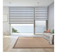 Tende a rullo per interni Giorno e Notte Premium cassonetto esclusiva e catenella in alluminio, di alta qualità, Tenda a rullo per interni Doppio strato Storesdeco 80 x 250 cm Argento Premium