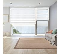 Tende a rullo per interni Giorno e Notte Premium cassonetto esclusiva e catenella in alluminio, di alta qualità, Tenda a rullo per interni Doppio strato Storesdeco 100 x 250 cm Bianco Premium