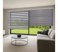 Tende a rullo per interni Giorno Notte avvolgibile Doppio strato Tessuto elegante per porta e finestra. Offrono un'adattabilità alla luminosità STORESDECO Argento 160x180 cm (Larghezza x Altezza)