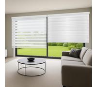 Tende a rullo per interni Giorno Notte avvolgibile Doppio strato Tessuto elegante per porta e finestra. Offrono un'adattabilità alla luminosità STORESDECO Bianco 150x160 cm (Larghezza x Altezza)