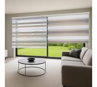 Tende a rullo per interni Giorno Notte avvolgibile Doppio strato Tessuto elegante per porta e finestra. Offrono un'adattabilità alla luminosità STORESDECO Tricolore 80 x 250 cm (Larghezza x Altezza)