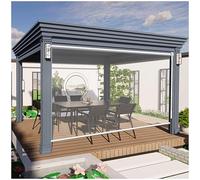 Tende a rullo trasparenti impermeabili per esterni, in PVC, avvolgibili, impermeabili, antivento, in plastica, per gazebo/patio/pergolato, 110 x 300 cm (larghezza x altezza x altezza)