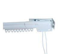 TENDE ARREDO TESSILE - Bastone Tenda Soffitto Estensibile (Montaggio Parete o Soffitto) Binario per Tende a Soffitto con Riloga Estensibile con Corda, in Alluminio, Completo di staffe (170×300 cm)