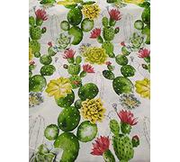 Tende Arredo Tessile Cactus Stoffa Tessuti in Cotone per Cucito Metro 280 cm x 280 cm Divani Mantovane Cadute Laterali Tavola Cuscini Sedie Copritutto