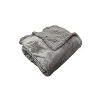 Tende Arredo Tessile - Coperta Divano Singola in Pile Copriletto Invernale (160x210 cm) Plaid Divano Morbido, Perfetto per Rilassarsi o Avere Calore Extra Durante la Notte (Grigio Chiaro)