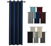 Tende blu marine isolate termicamente impermeabili per la riduzione del rumore, perfette per camera da letto, soggiorno, ufficio, 160 x 205 cm