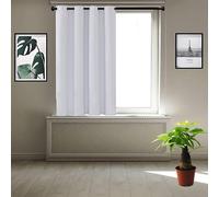 Tende Camera da Letto Oscuranti 100 x 140 cm Privacy Migliorata Tenda Moderna per Soggiorno Perfetto per Ambienti Moderni per Interni Finestre con Anelli 1 Pezzi, Bianco