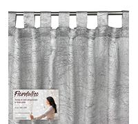 TENDA FIORDALISO in tinta UNITA GRIGIO cm. 140X290 confezionata