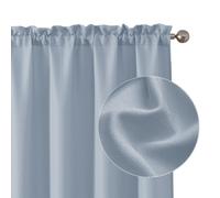 Tende Chyhomenyc Bennet Aqua Blue, lunghezza 45 pollici, 2 pannelli, finto lino, testurizzate, semi trasparenti, filtranti, morbide e ariose, con