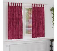 Tende con Occhielli Rosso Vino 175x140 cm 2 Pezzi Velluto VidaXL per Interni Moderni e Accoglienti Filtraggio Luce Privacy Design Elegante Materiale Poliestere Resistente