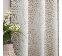 Tende con occhielli tortora lunghe 182,9 cm, con motivo marocchino e geometrico unico, oscuranti, bloccano il 50% del calore, per soggiorno e camera da letto, 2 pannelli, beige scuro/marrone chiaro