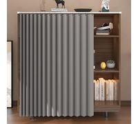 Tende corte per mobili da cucina, impermeabili e antipolvere, tende da bagno per scarpiere e da usare sotto il lavandino, colore: grigio, dimensioni: 150 x 70 cm, elegante decorazione per la casa